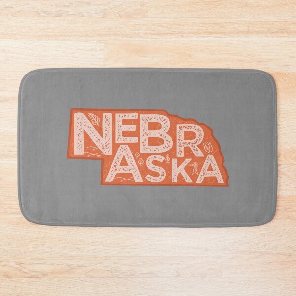 Item preview, Nebraska Map Typography Red designed and sold by HelloGentry.