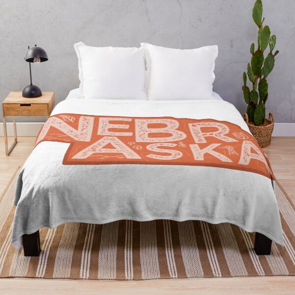 Item preview, Nebraska Map Typography Red designed and sold by HelloGentry.