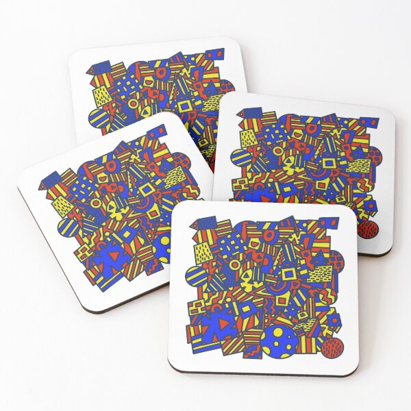 Item preview, Primary Colors Pop Art Lines and Shapes designed and sold by NakakiArt.