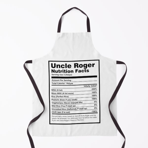 Item preview, Nutrition Facts Uncle Roger designed and sold by Art-Tease.