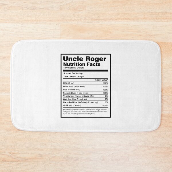 Item preview, Nutrition Facts Uncle Roger designed and sold by Art-Tease.