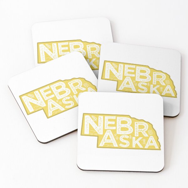 Item preview, Nebraska Map Typography Gold designed and sold by HelloGentry.