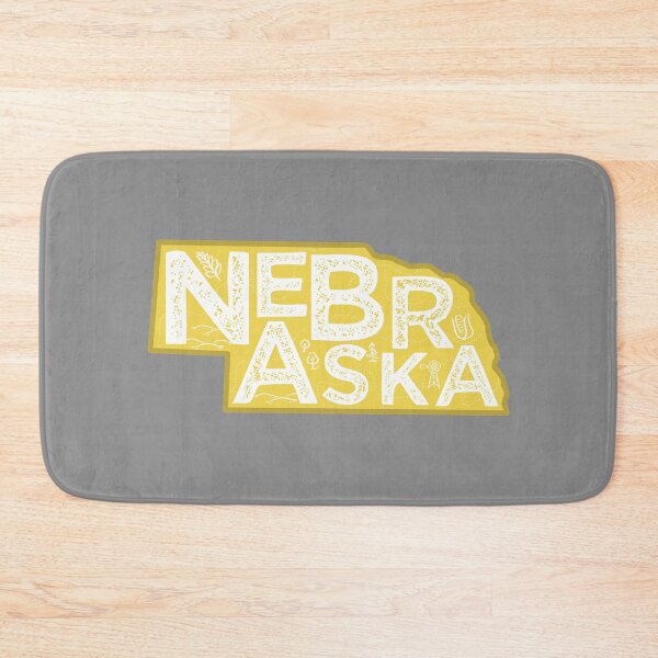 Item preview, Nebraska Map Typography Gold designed and sold by HelloGentry.