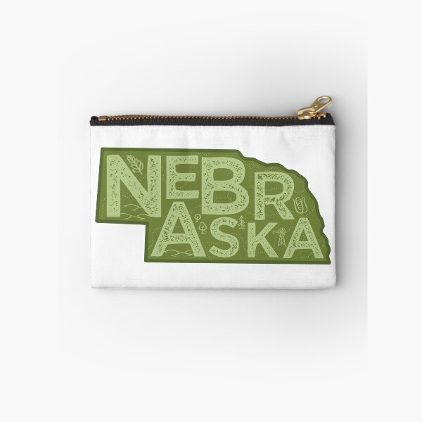 Item preview, Nebraska Map Typography Green designed and sold by HelloGentry.