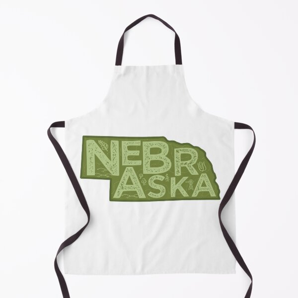 Item preview, Nebraska Map Typography Green designed and sold by HelloGentry.
