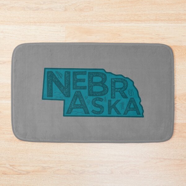 Item preview, Nebraska Map Typography Navy designed and sold by HelloGentry.