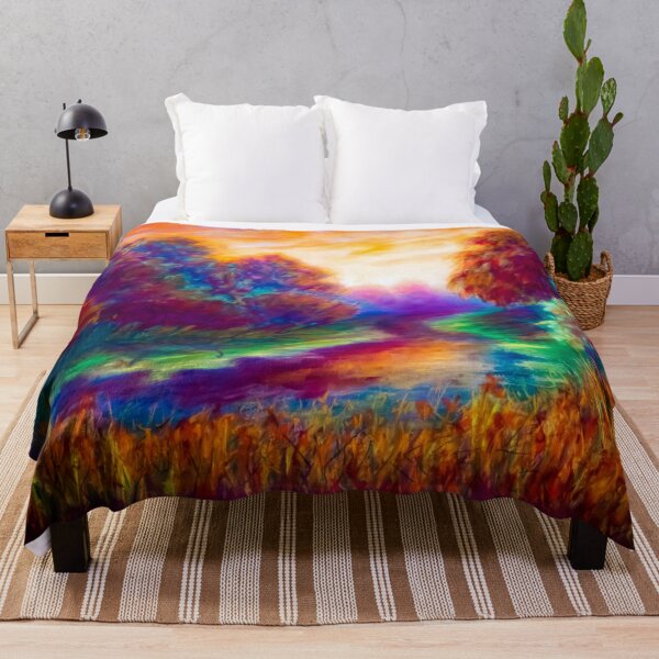 Item preview, Early Autumn nature landscape - pastel painting designed and sold by Red Witch Art.
