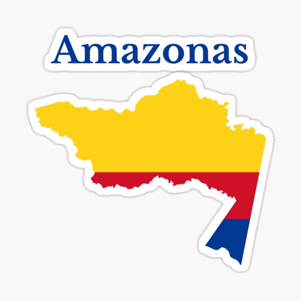 "Amazonas Department Map, Colombian Department" Sticker for Sale by