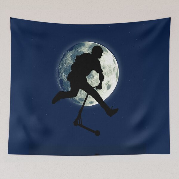 Item preview, Night Scootering - Stunt Scooter and Full Moon designed and sold by NaturePrints.
