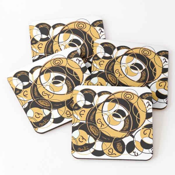 Item preview, Black and gold circles designed and sold by Ankin007.