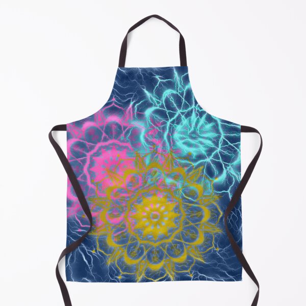 Item preview, Psychedelic Electric Mandala in Teal Pink and Gold designed and sold by ittybittyowl.