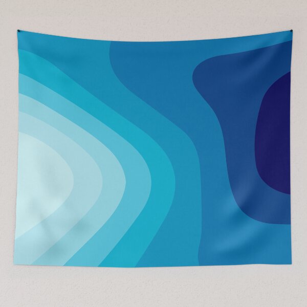 Item preview, Blue Gradient Abstract, Minimalist Art, Simple Pattern, Wave Abstract designed and sold by bluesky26.