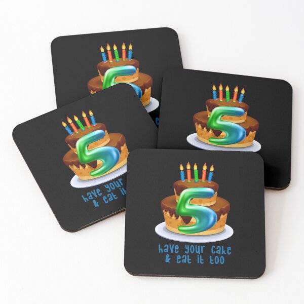 Item preview, “Have Your Cake & Eat it Too! 5 (on Black) designed and sold by PawsitiveMum.