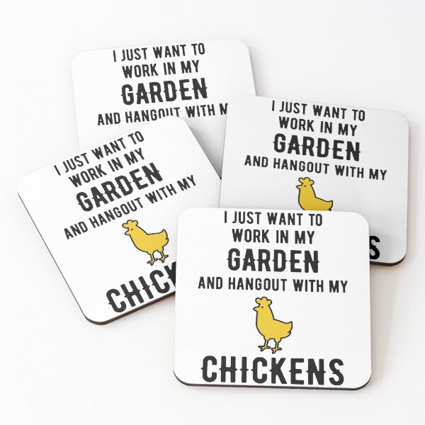 Item preview, I just want to work in my garden and hangout with my chickens (black) designed and sold by kickwear-com.