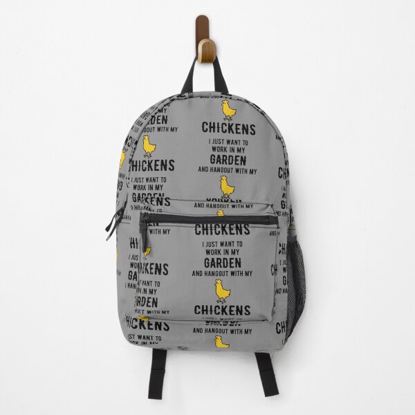 Item preview, I just want to work in my garden and hangout with my chickens (black) designed and sold by kickwear-com.