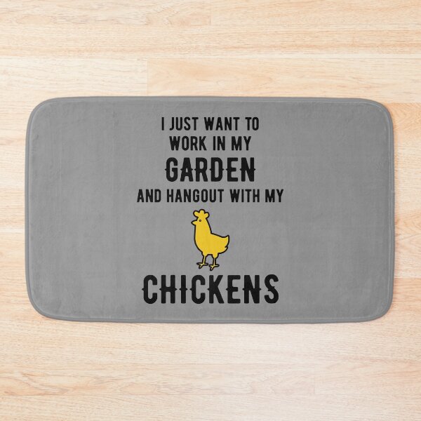 Item preview, I just want to work in my garden and hangout with my chickens (black) designed and sold by kickwear-com.