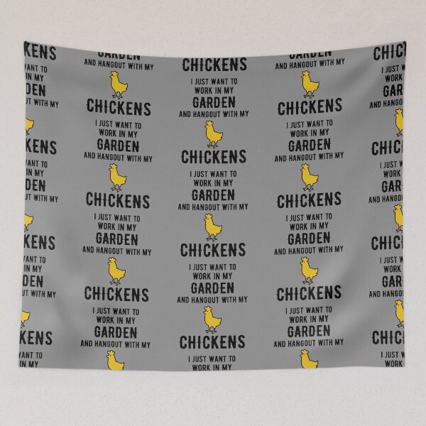 Item preview, I just want to work in my garden and hangout with my chickens (black) designed and sold by kickwear-com.