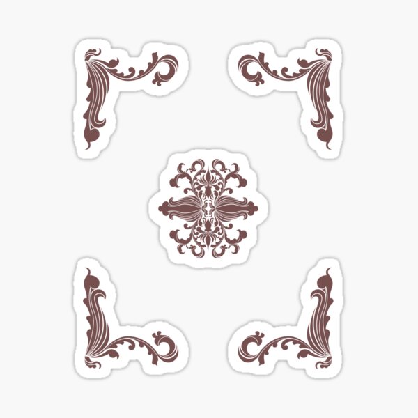 Elegant Royal Antique Design by Prishea Sticker