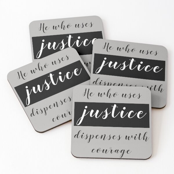 Item preview, He who uses justice dispenses with courage designed and sold by Mounir Ameur Ali.