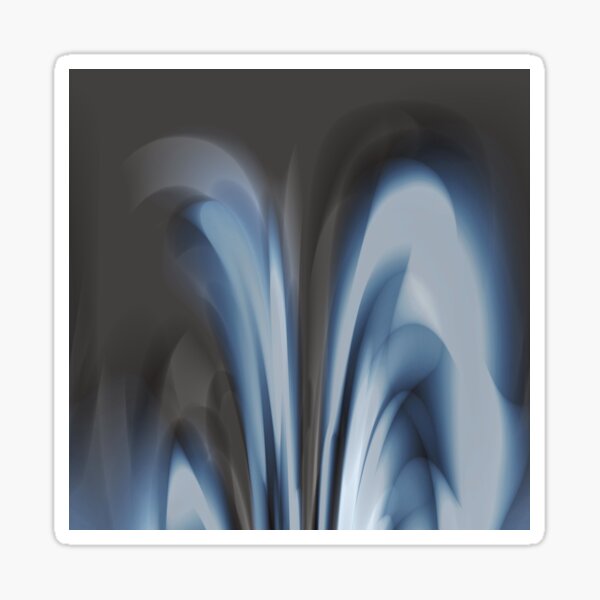 Ghosty blue black Sticker