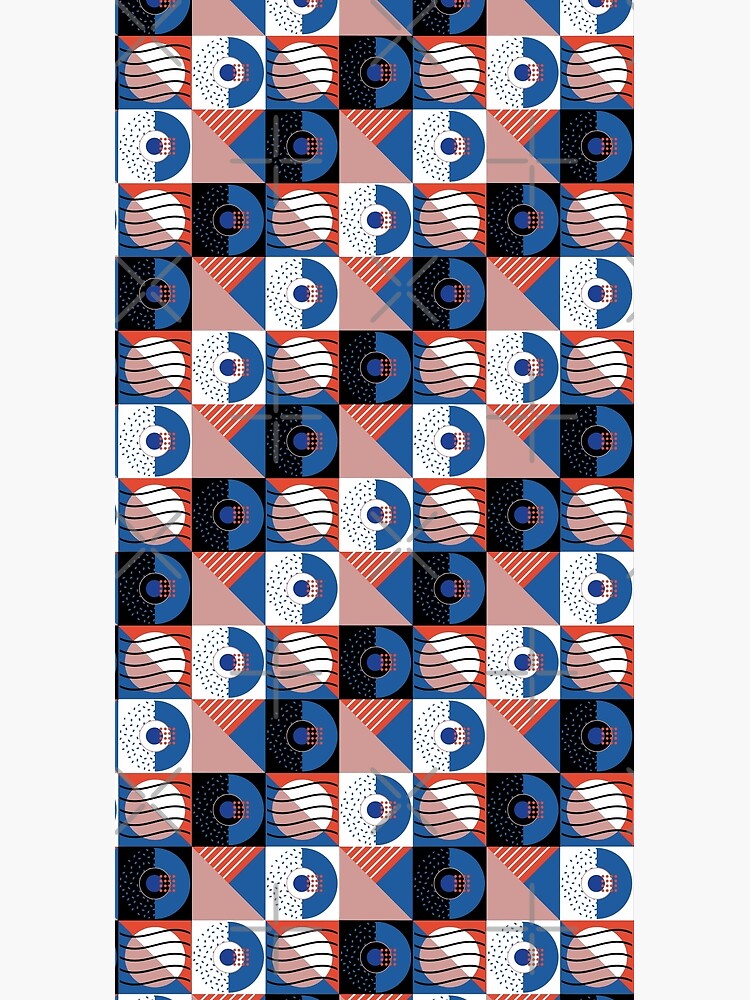 Disover Retro 80s Memphis Abstract Geometric Blue Orange Pattern Duffel Bag