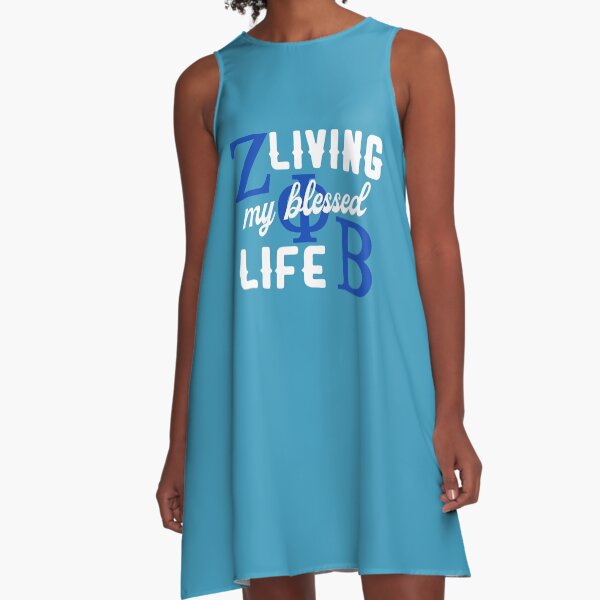 Zeta Phi Beta 1920 - 2020 Dove, Living my blessed life A-Line Dress