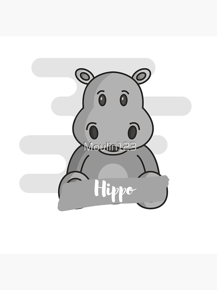 "Happy Hippo " Poster for Sale by Moulin123 Redbubble