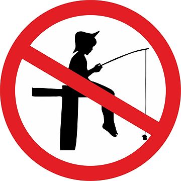 No fishing sign | Sticker