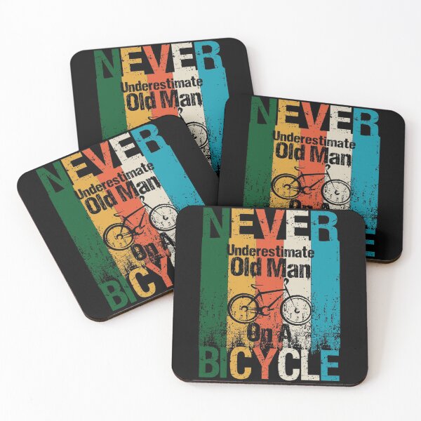 Item preview, Never underestimate an old man on a bicycle Vintage color style for cuclist designed and sold by Houssemanthony.