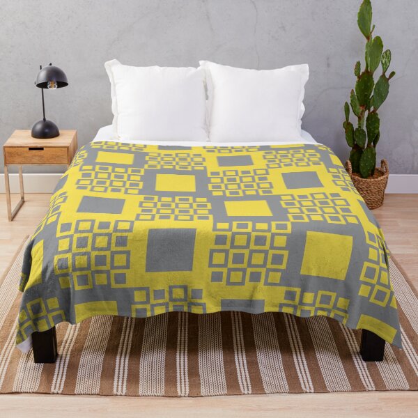Item preview, Geometric shapes in a minimal pattern in yellow and gray designed and sold by acidmit.