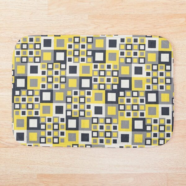 Item preview, Geometric shapes in a simple ornament in yellow and gray color palette variations designed and sold by acidmit.