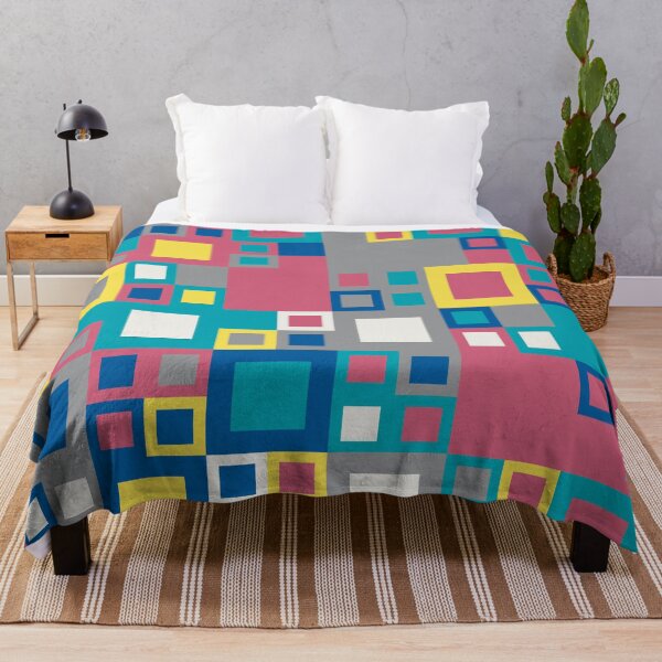 Item preview, Abstract mosaic with geometric shapes in random yellow and gray color palette variation designed and sold by acidmit.