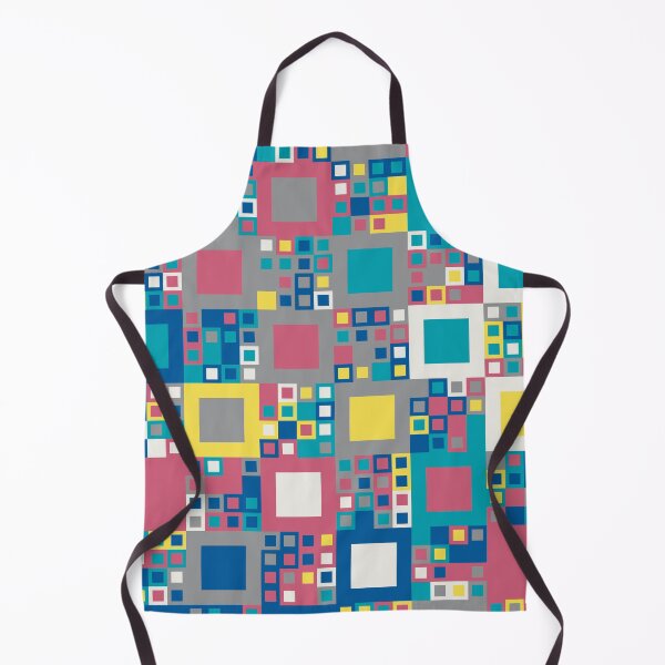 Item preview, Geometric shapes in an abstract mosaic in random yellow and gray color palette variations designed and sold by acidmit.