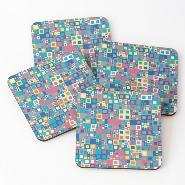 Item preview, Geometric shapes in an abstract mosaic in random yellow and gray color palette variations designed and sold by acidmit.