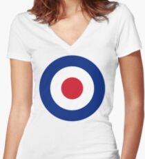 RAF Roundel Women's Fitted V-Neck T-Shirt