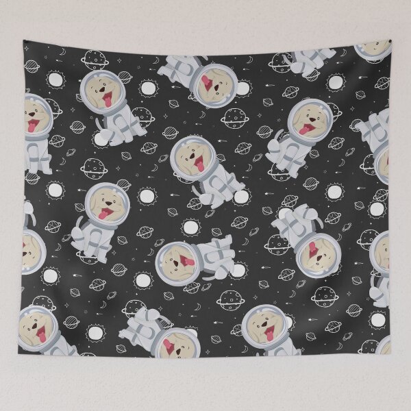 Item preview, Cute Space dogs | Black Background designed and sold by SwePattern.