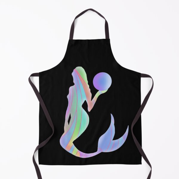 Item preview, A colorful mermaid with stripes playing water polo designed and sold by Zwembad Vergelijker.