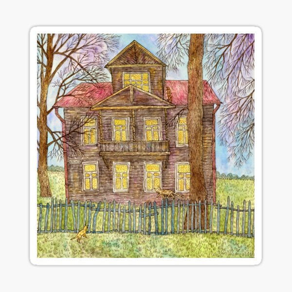 Item preview, Old village house. Autumn landscape.  designed and sold by Yovin11.