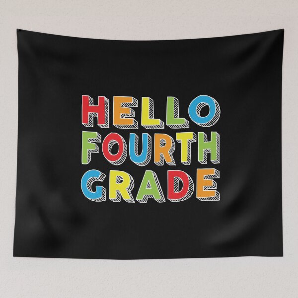 Item preview, Hello Fourth Grade Kids Back To School 4th Grade Team Party graphic designed and sold by Grabitees.