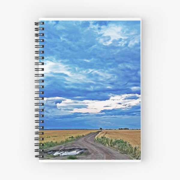 Item preview, Rural road in a wheat field under a stormy sky designed and sold by redgray.
