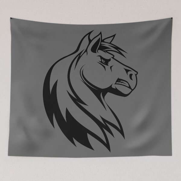 Item preview, Angry Black and White Horse designed and sold by chark70.