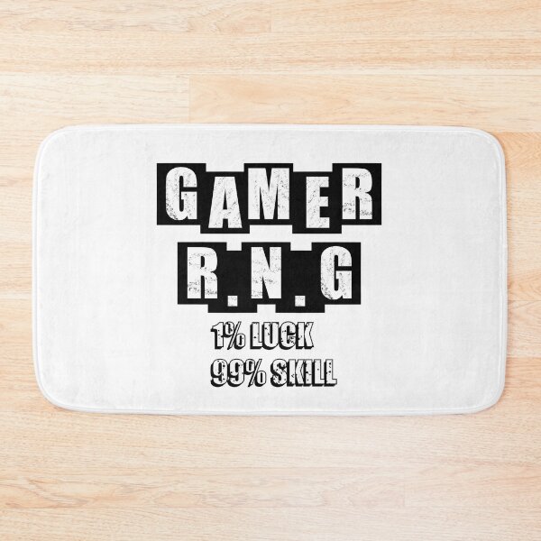 Item preview, Gamer RNG 1% luck 99% skill - White designed and sold by BusyMonkeys.