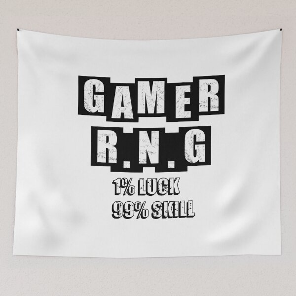 Item preview, Gamer RNG 1% luck 99% skill - White designed and sold by BusyMonkeys.