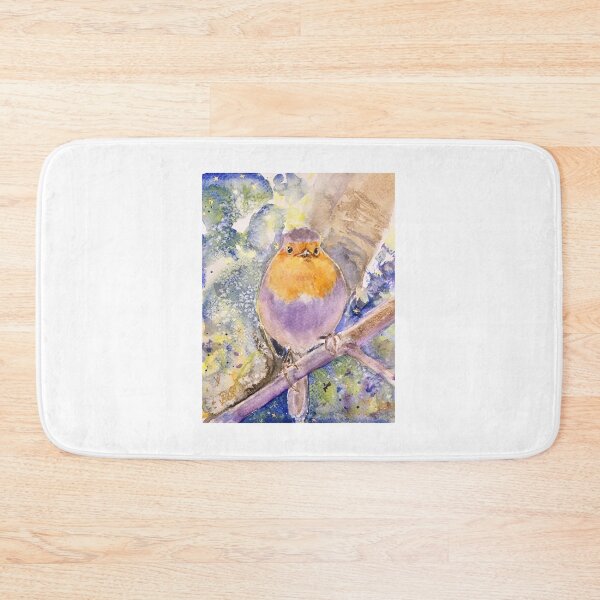 Item preview, In Dulci Jubilo: Watercolour portrait of a garden robin designed and sold by Double Dutch Designs.