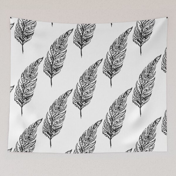 Item preview, My Black and white feather art design. designed and sold by Raviyaa.