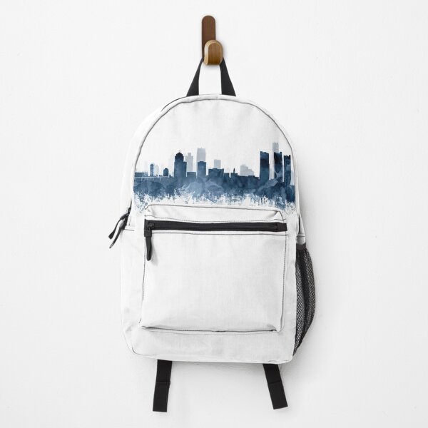 Item preview, Detroit Skyline Navy Blue Watercolo by Zouzounio Art designed and sold by zouzounioart.