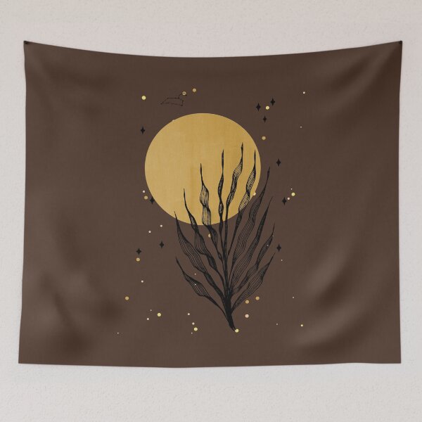 Item preview, Mystical Full Moon Art with Black Flower Design designed and sold by ArtStore20.