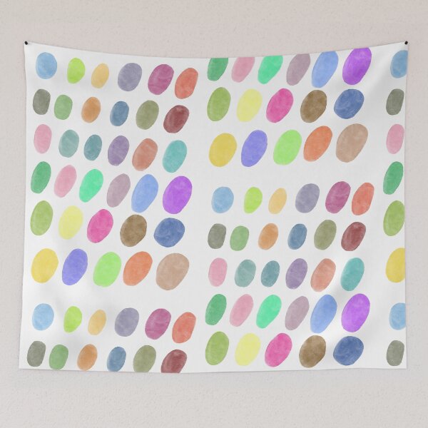 Aperçu de l'œuvre Watercolor stains of different colors on a white isolated background. Cute illustration for the decor and design of posters, postcards, prints, stickers, invitations, textiles and stationery. créée et vendue par Yovin11.