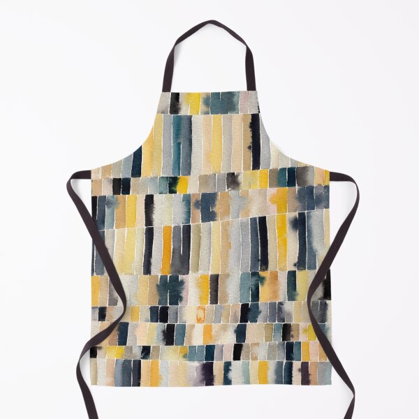 Item preview, Abstract Geometric Yellow Watercolor Stripes designed and sold by lunaisdrawing.