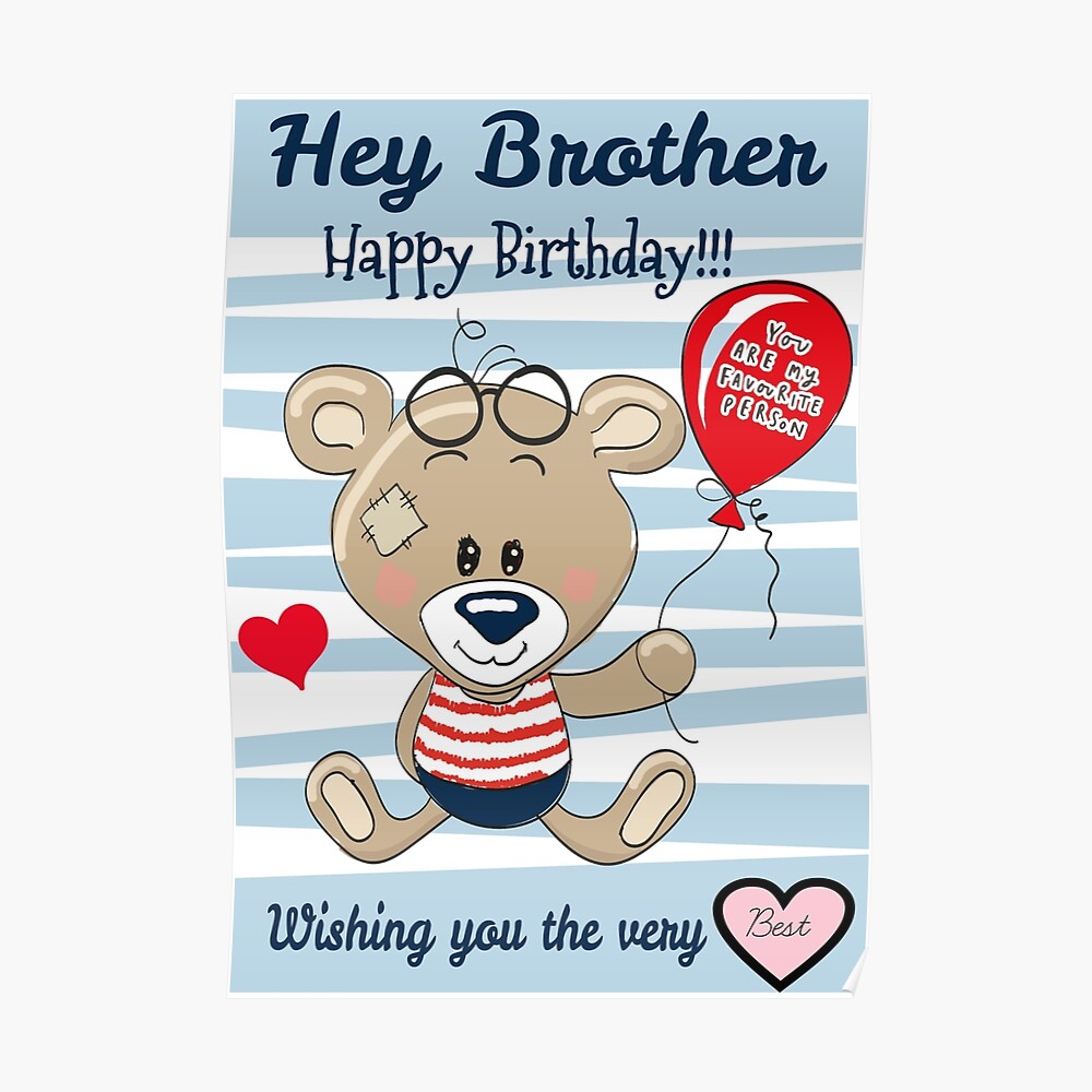 Carte De Vœux Joyeux Anniversaire Mon Frere Par Sid1497 Redbubble